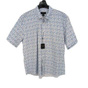 Pronto Uomo Button Up Shirt Men Size XL Allover Cactus Print Casual Preppy Boho